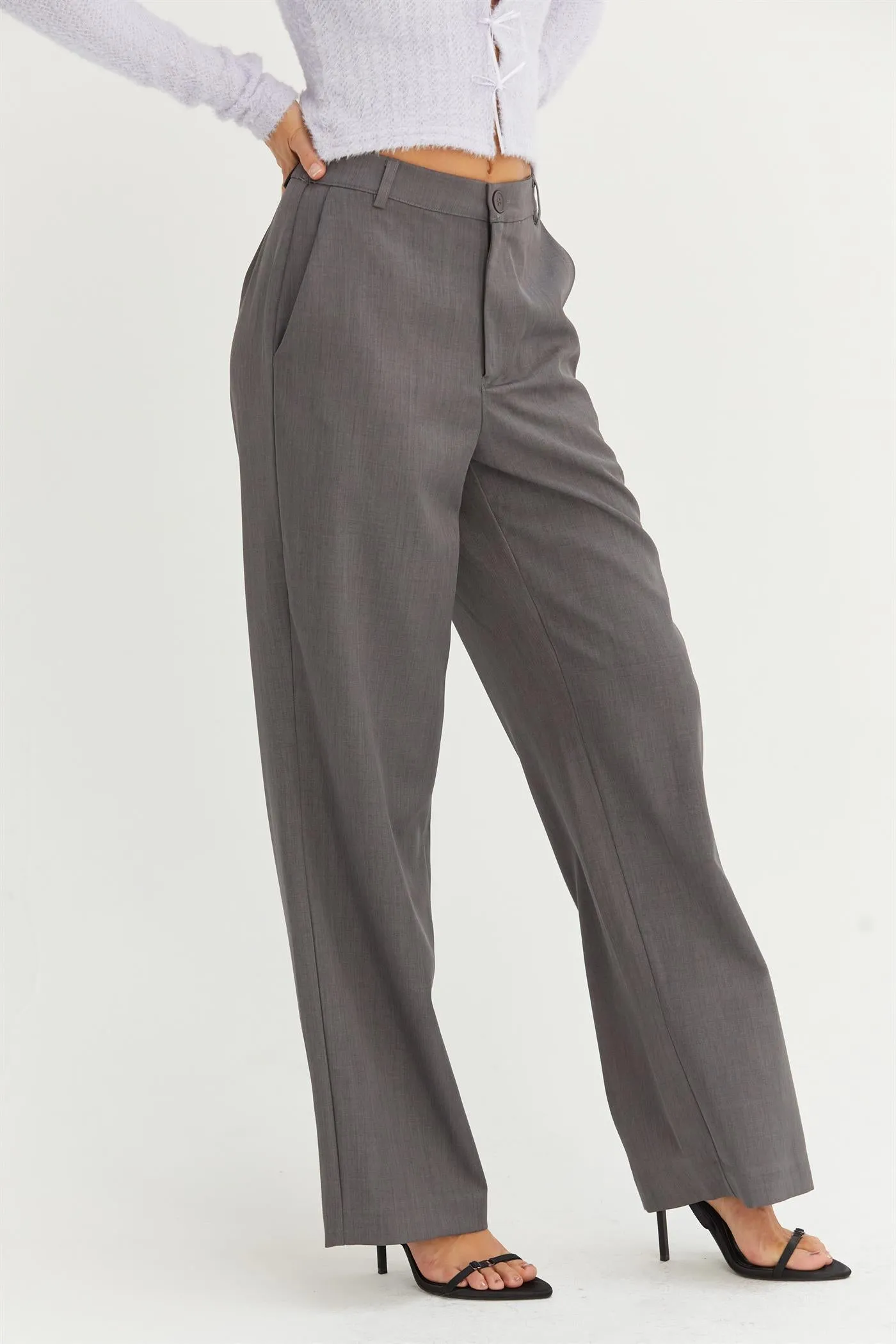 HF24G096-HIGH WAIST STRAIGHT LEG PANTS