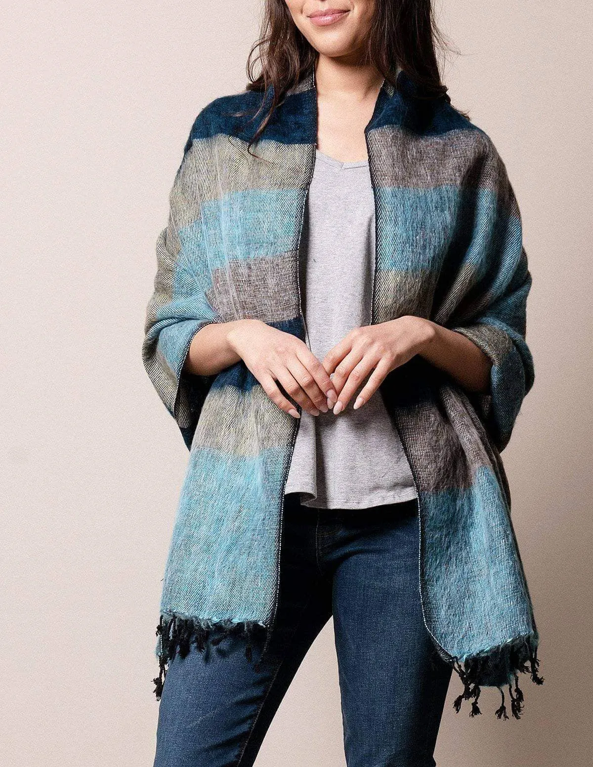 Himalayan Yak Wool Wrap - Pacific