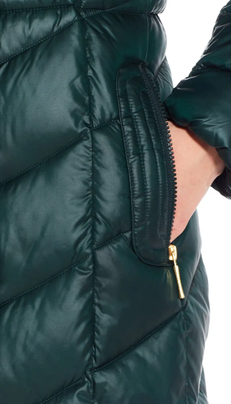 HOODED QUILTED PUFFER JACKET