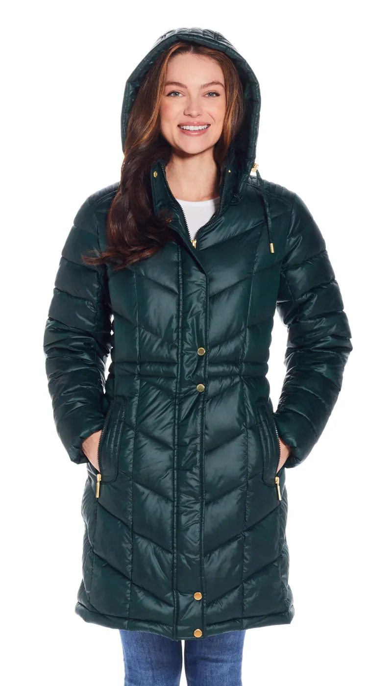 HOODED QUILTED PUFFER JACKET