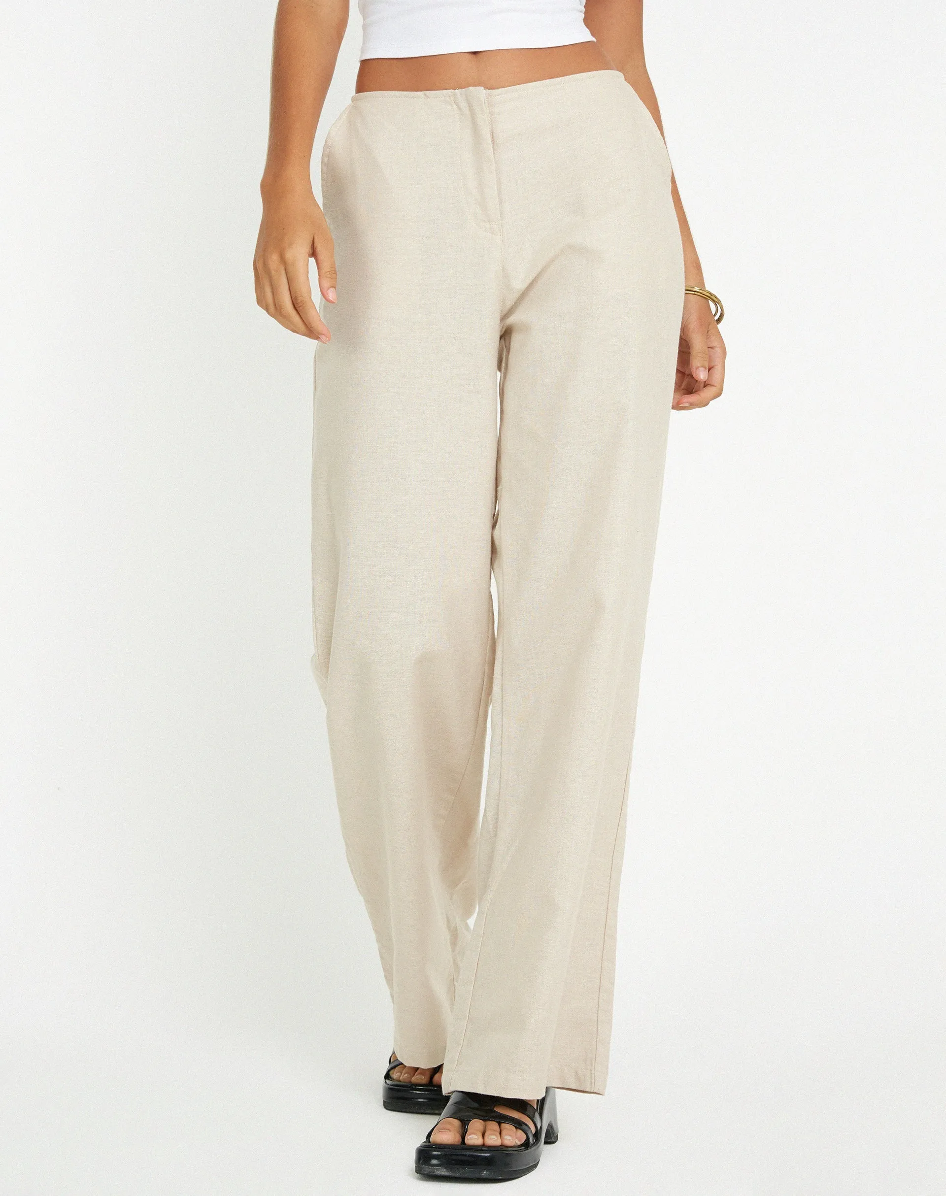 Idama Wide Leg Trouser in Ecru