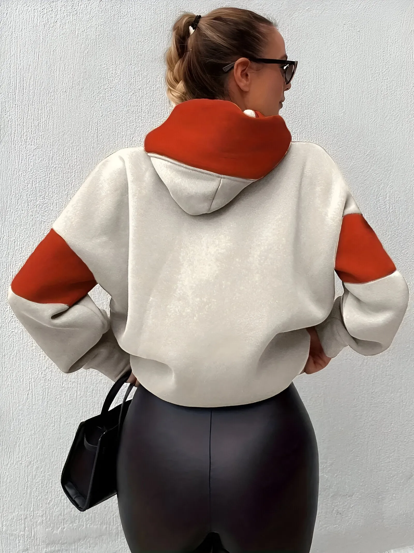 Ivyshape | Color Block Hoodie