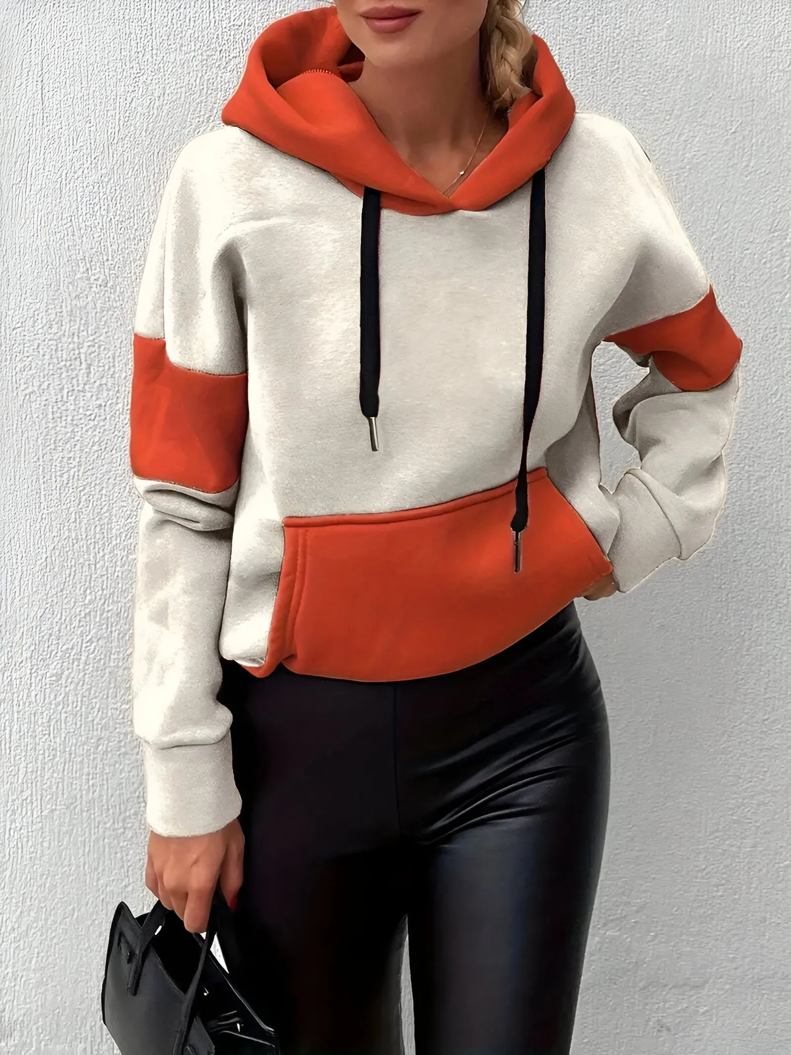 Ivyshape | Color Block Hoodie