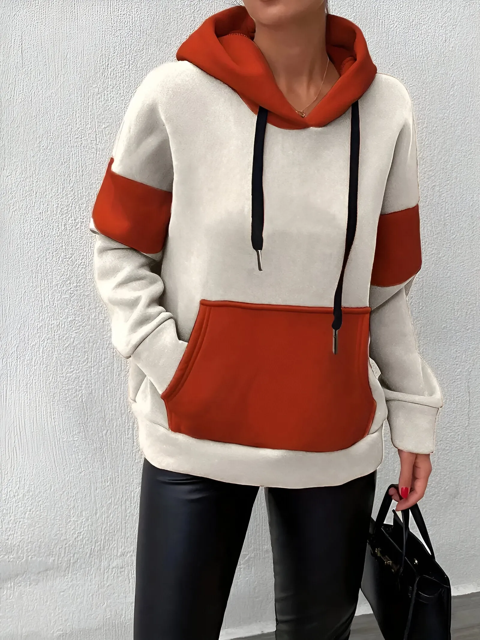 Ivyshape | Color Block Hoodie