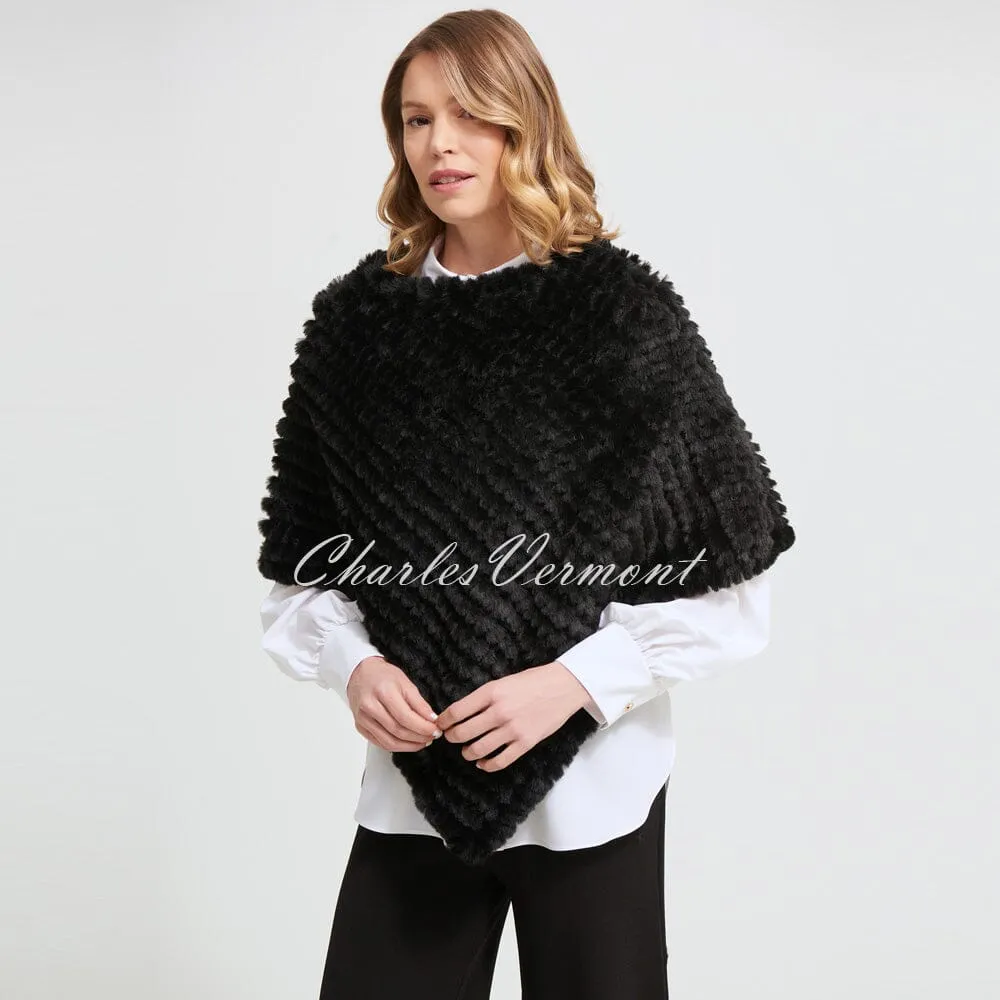 Joseph Ribkoff Faux Fur Poncho – Style 213960