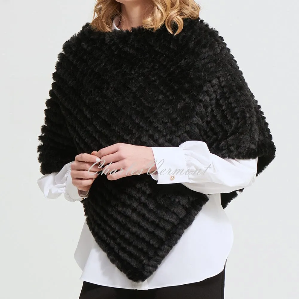 Joseph Ribkoff Faux Fur Poncho – Style 213960