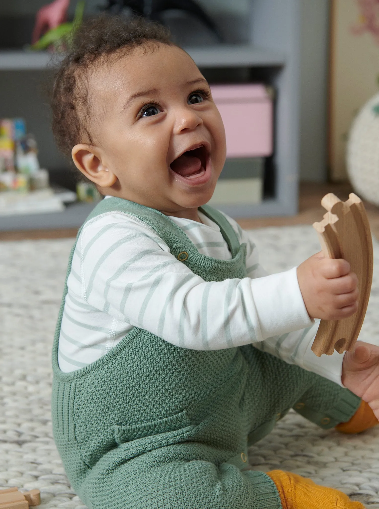 Knitted Baby Dungarees