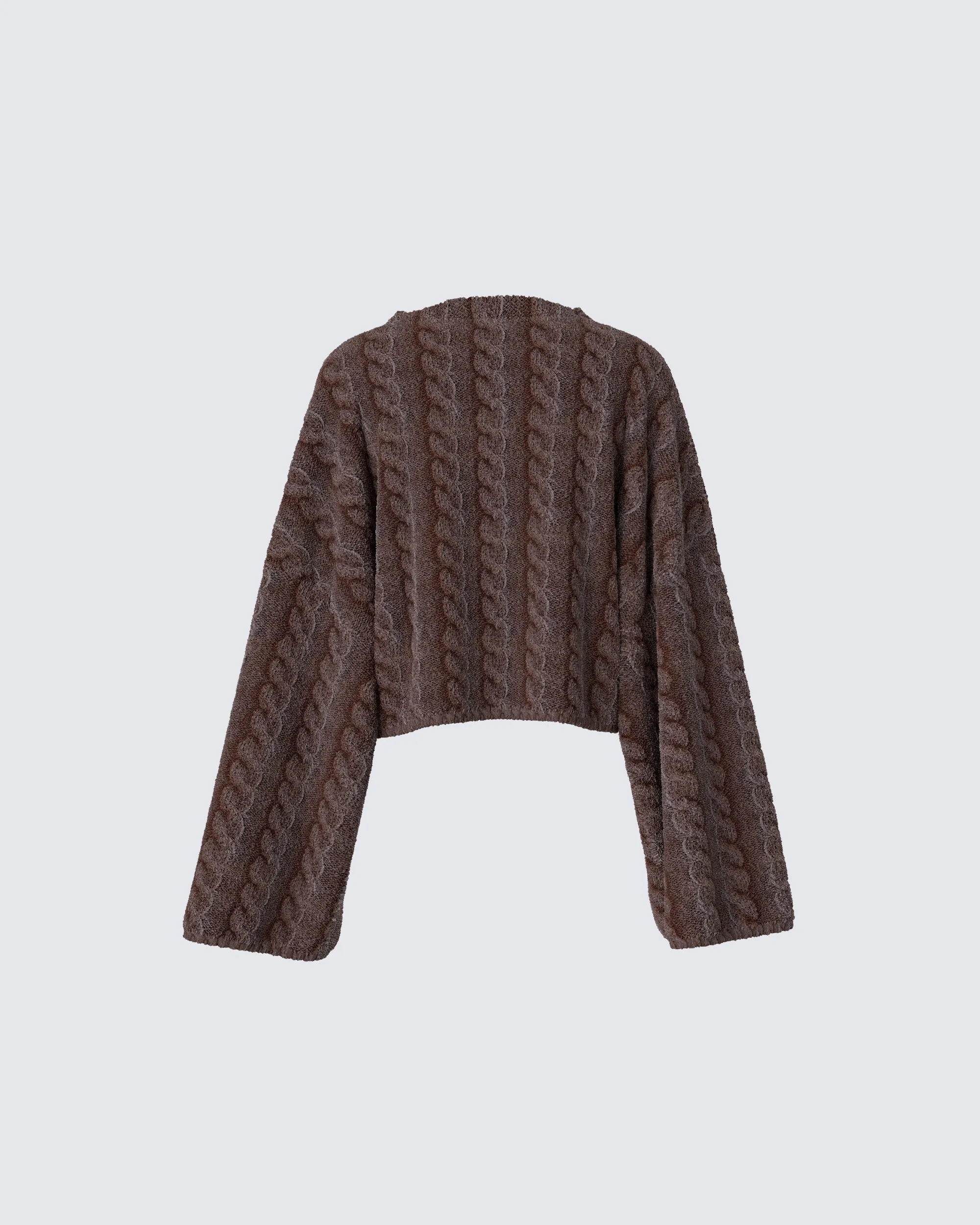 Larissa Brown Cable Knit Sweater