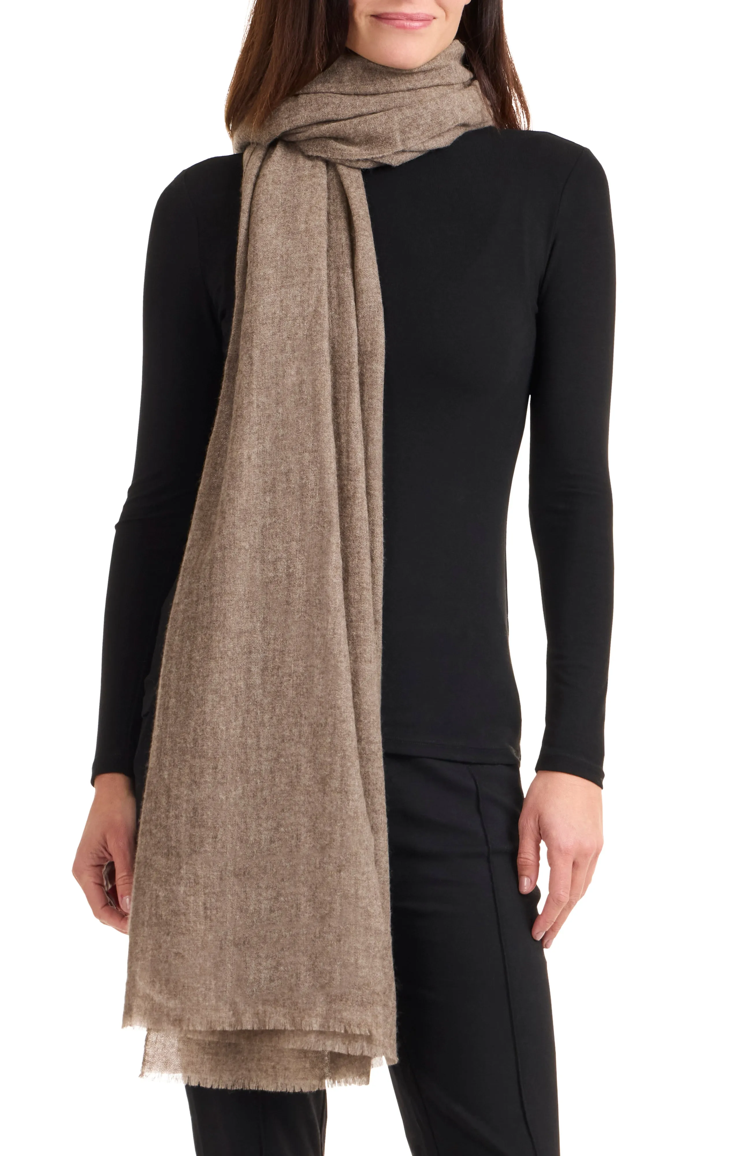 LIGHTWEIGHT CASHMERE GAUZE WRAP