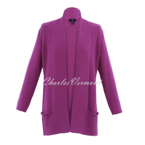 Marble Longline Cardigan - Style 6391-222 (Magenta)