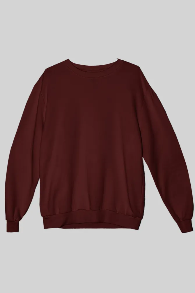 Maroon Oversized Sweatshirt for women