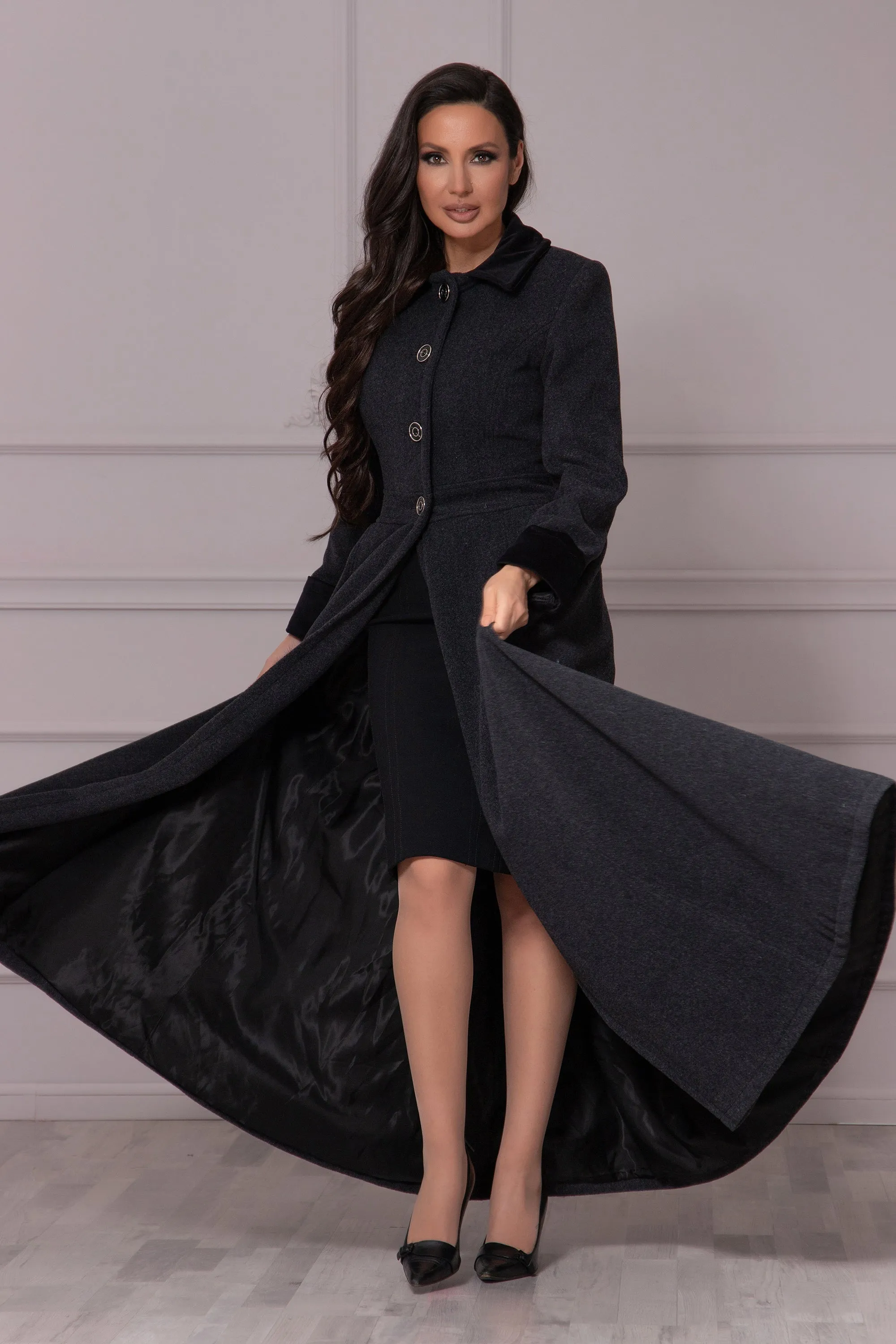 MAXI VELVET COAT