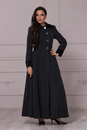 MAXI VELVET COAT