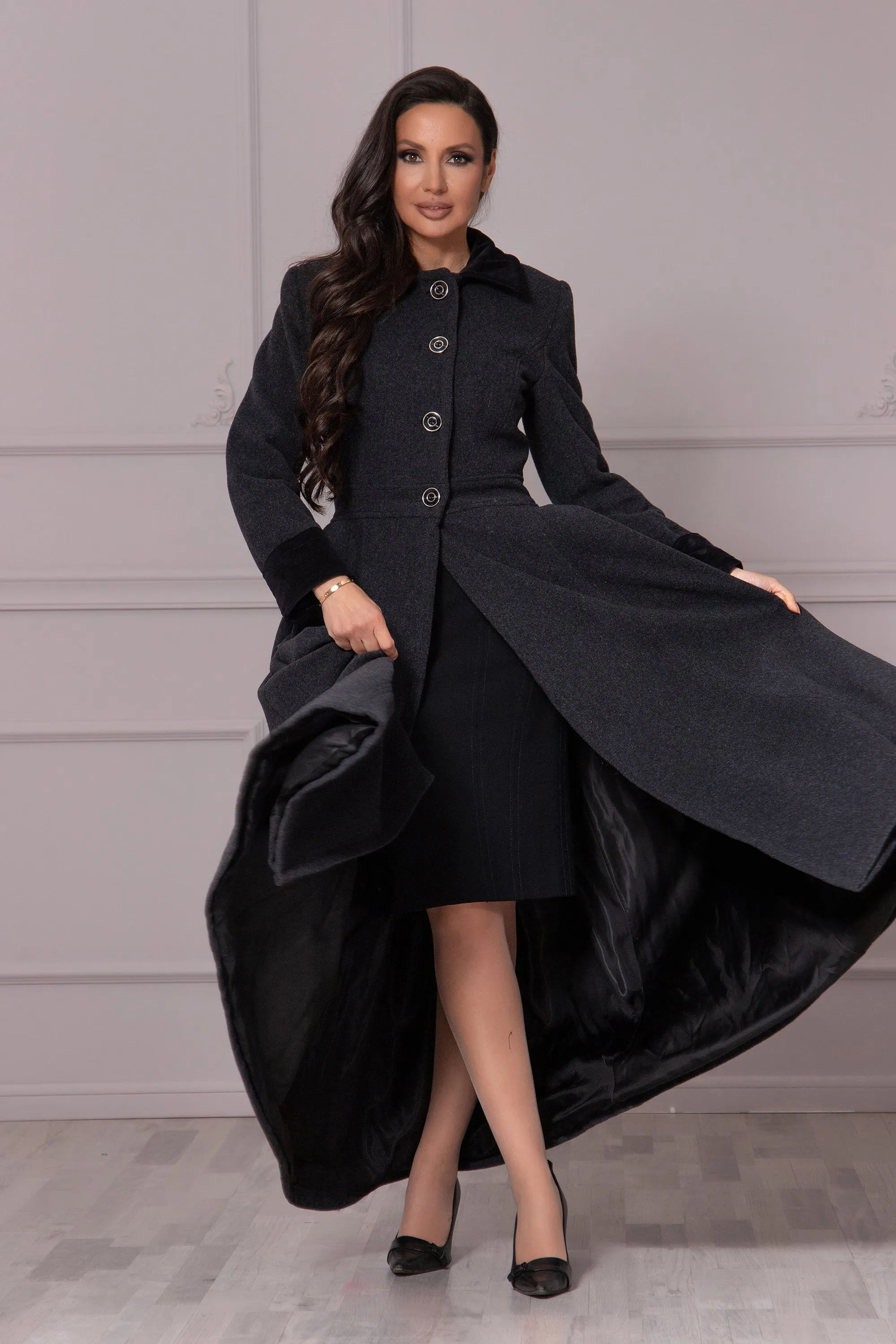 MAXI VELVET COAT