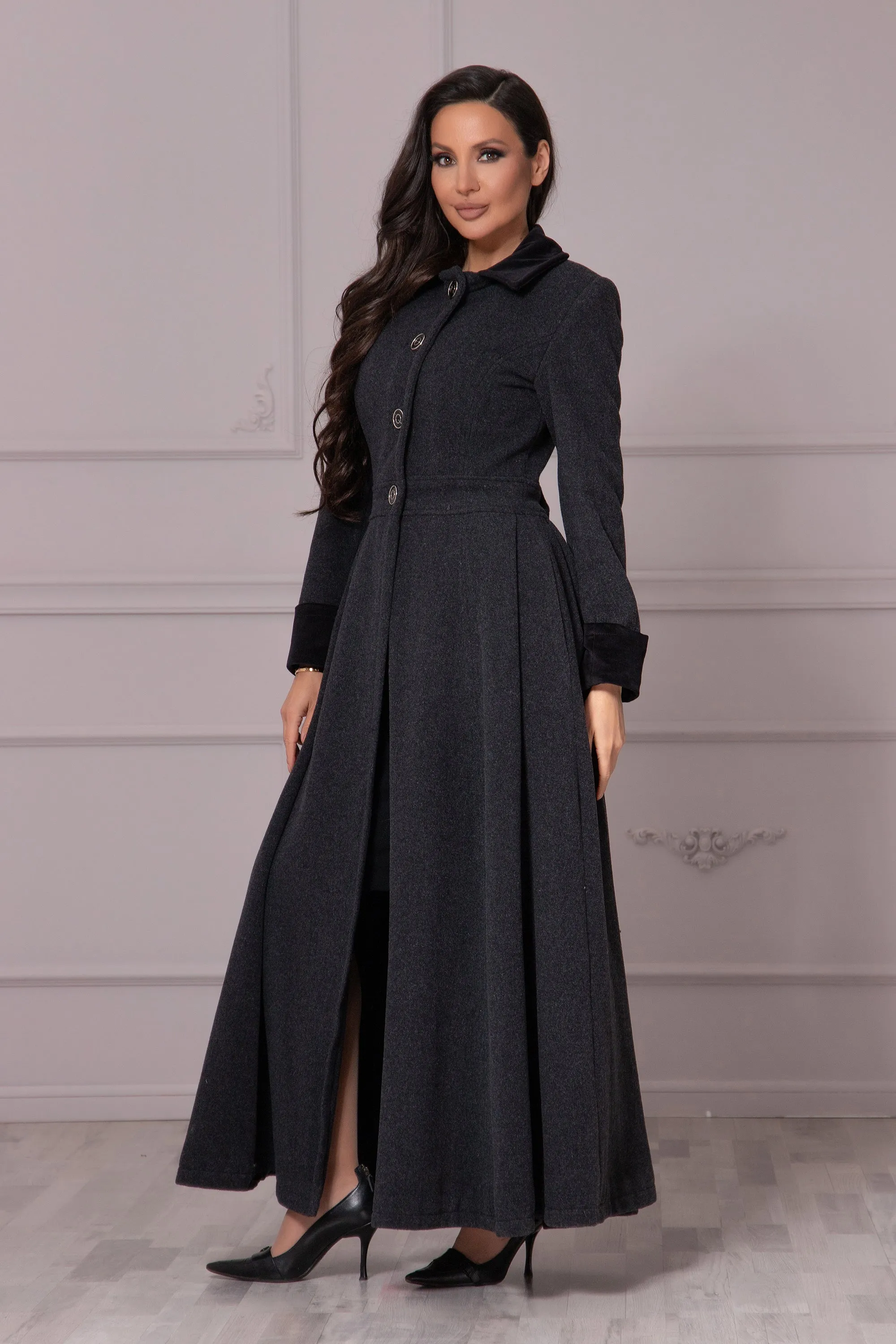 MAXI VELVET COAT