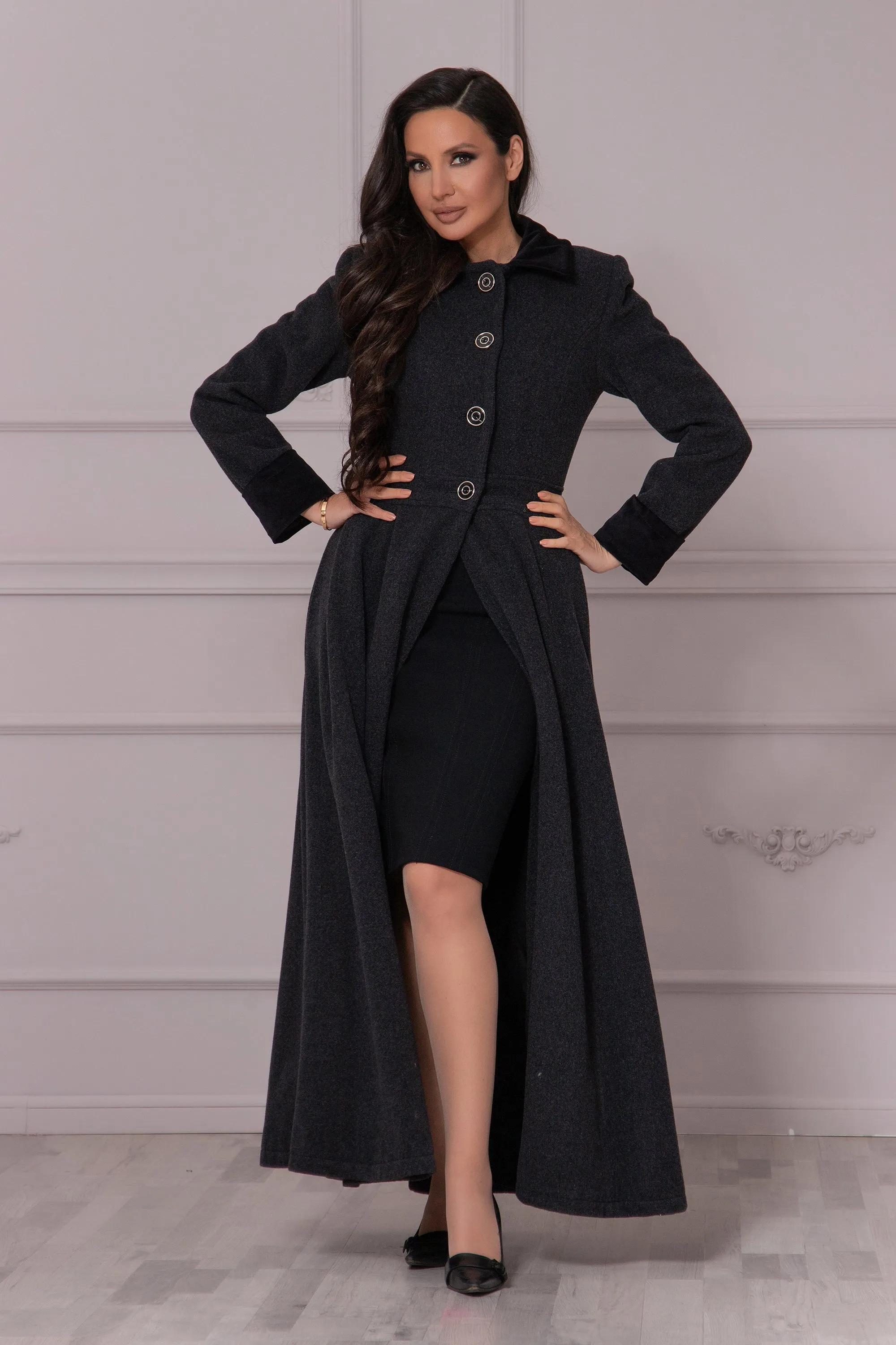 MAXI VELVET COAT