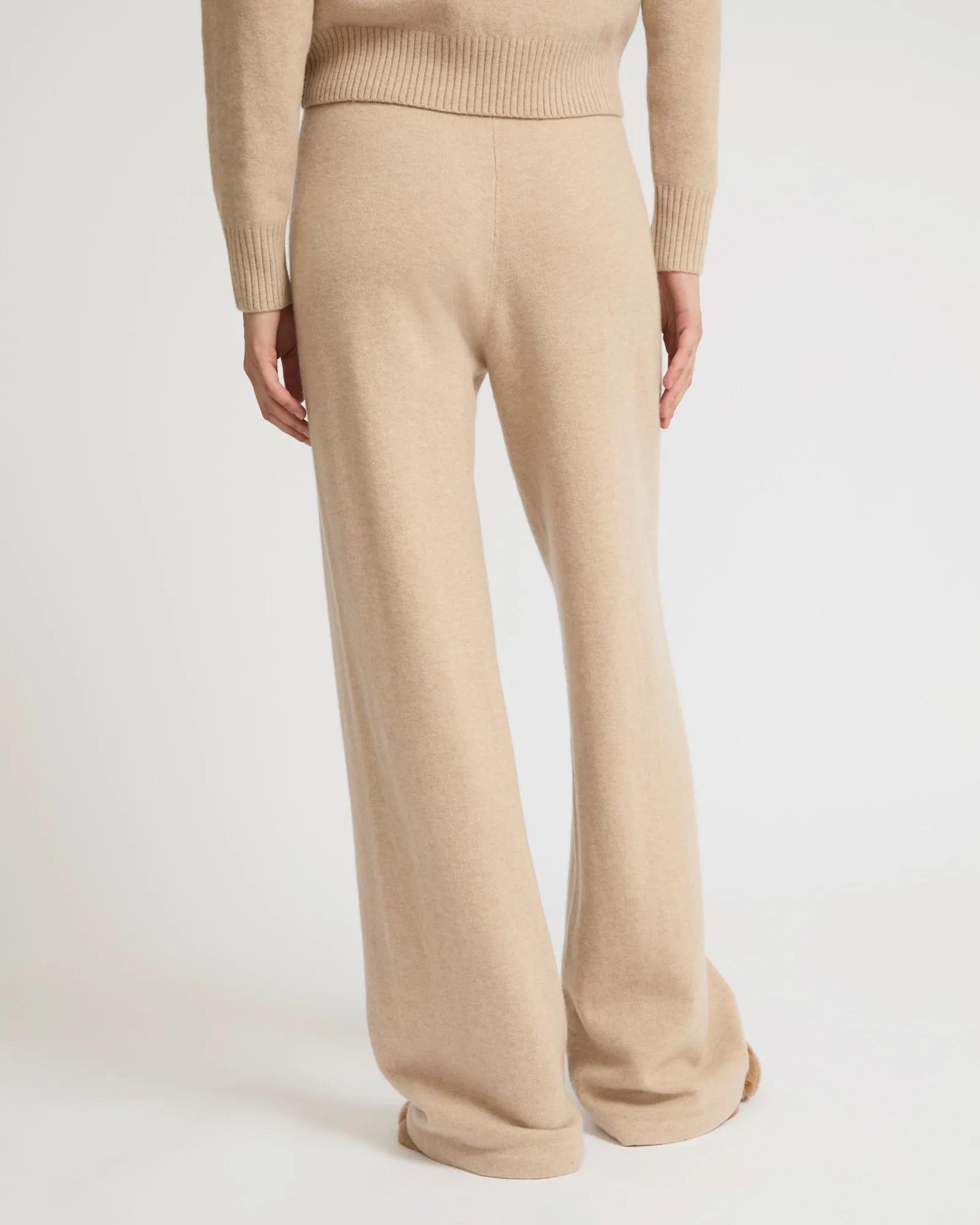 Merino knit wide leg trousers