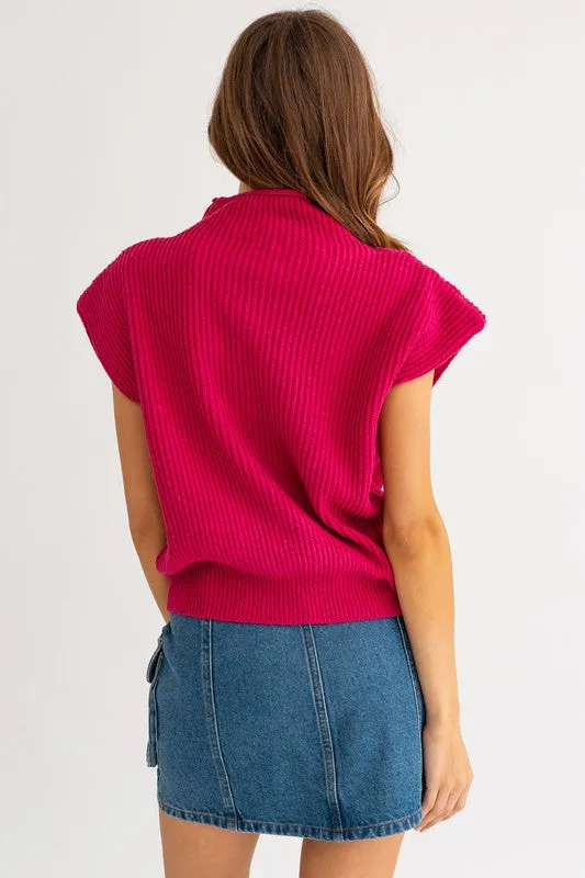 Modern Chic Turtleneck Sweater Vest - 4 Colors