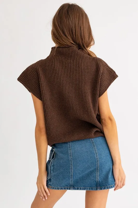 Modern Chic Turtleneck Sweater Vest - 4 Colors