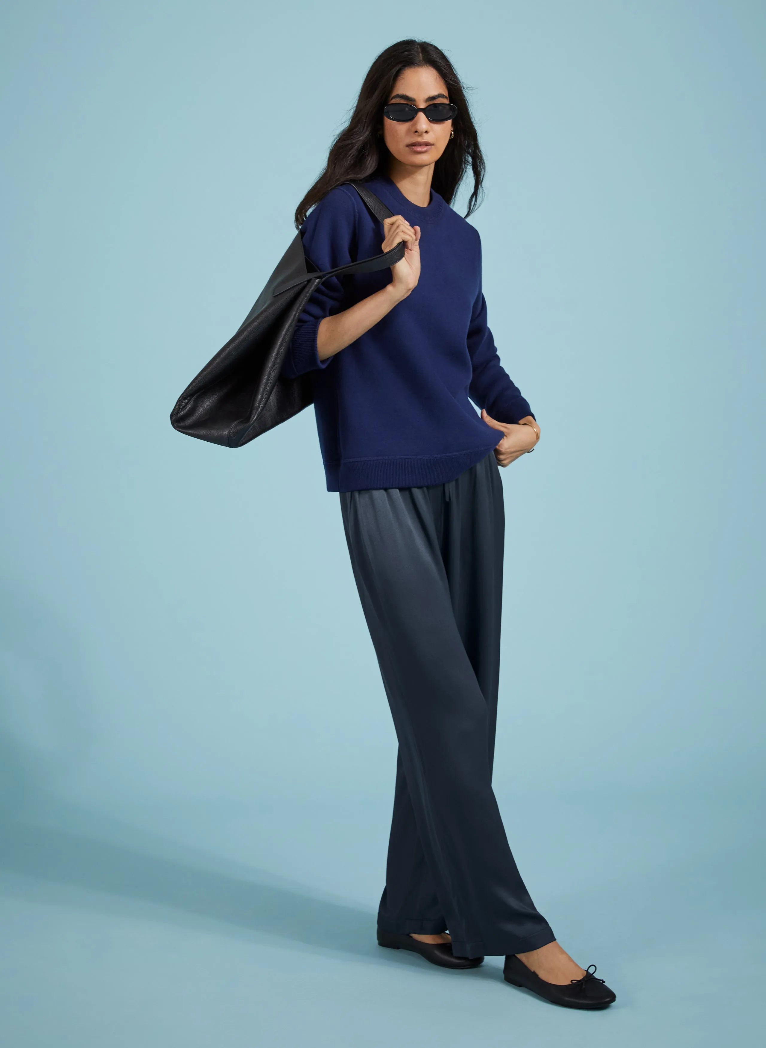 Monica Satin Wide Leg Trousers