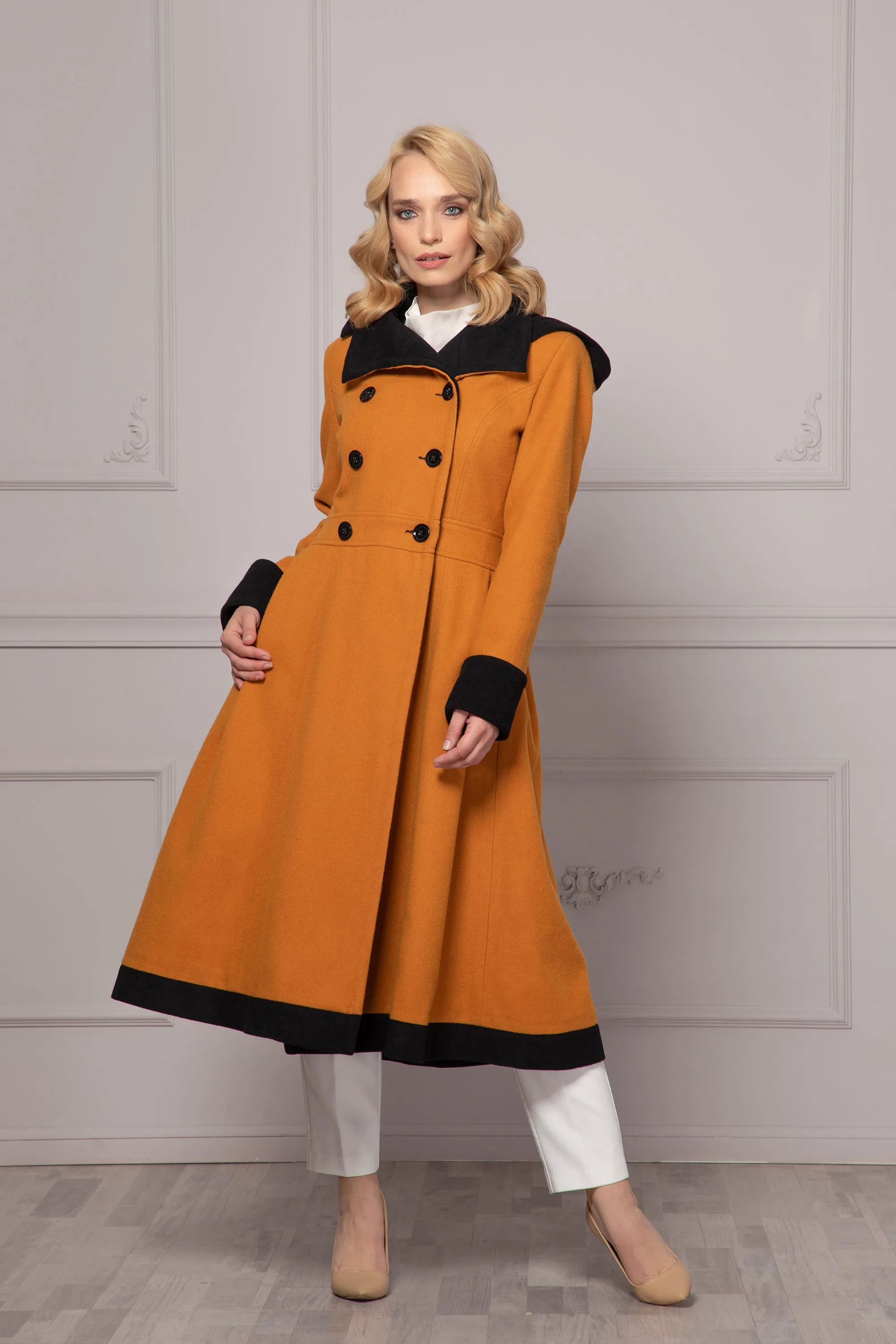 MUSTARD MIDI COAT