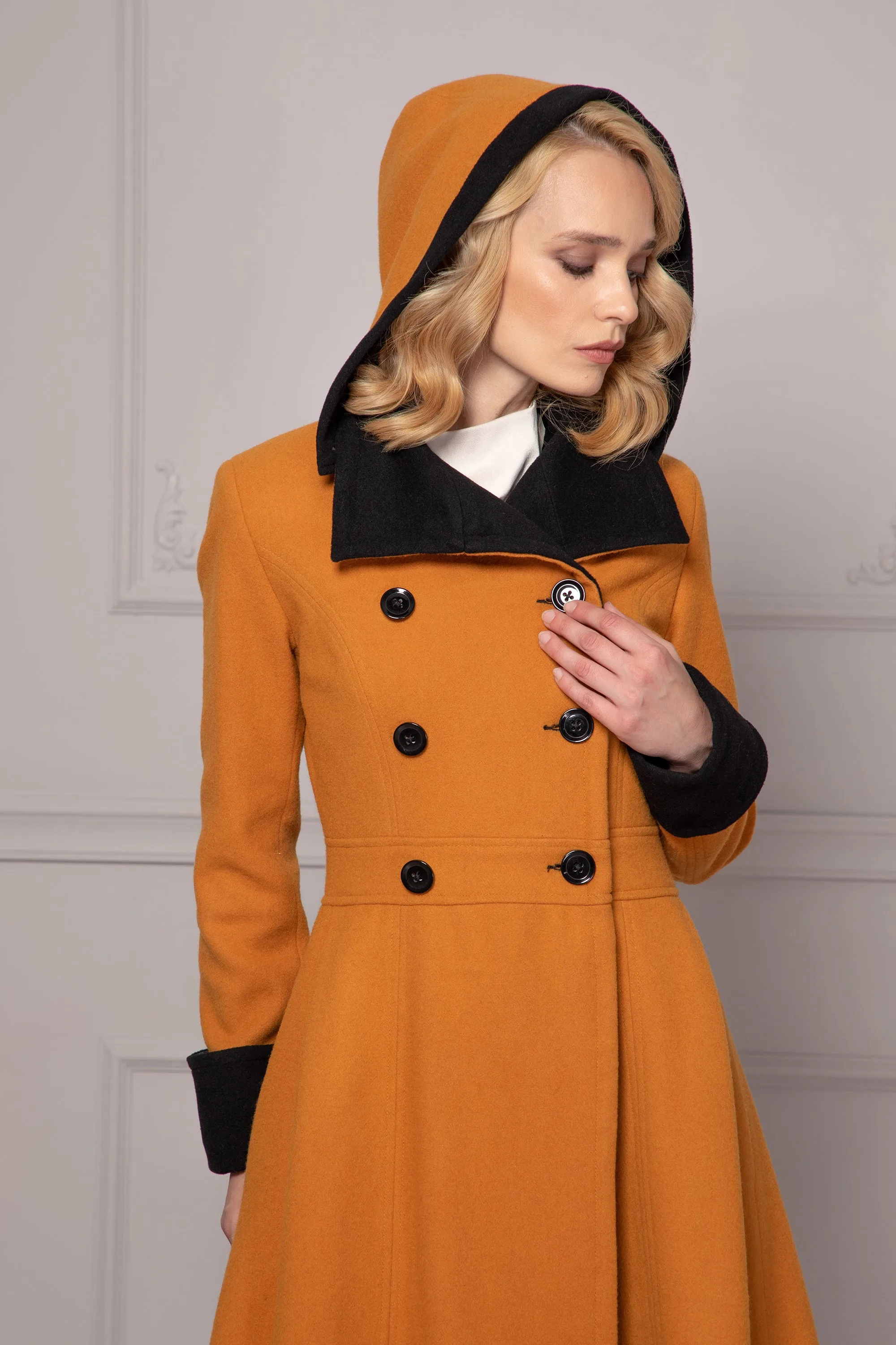 MUSTARD MIDI COAT