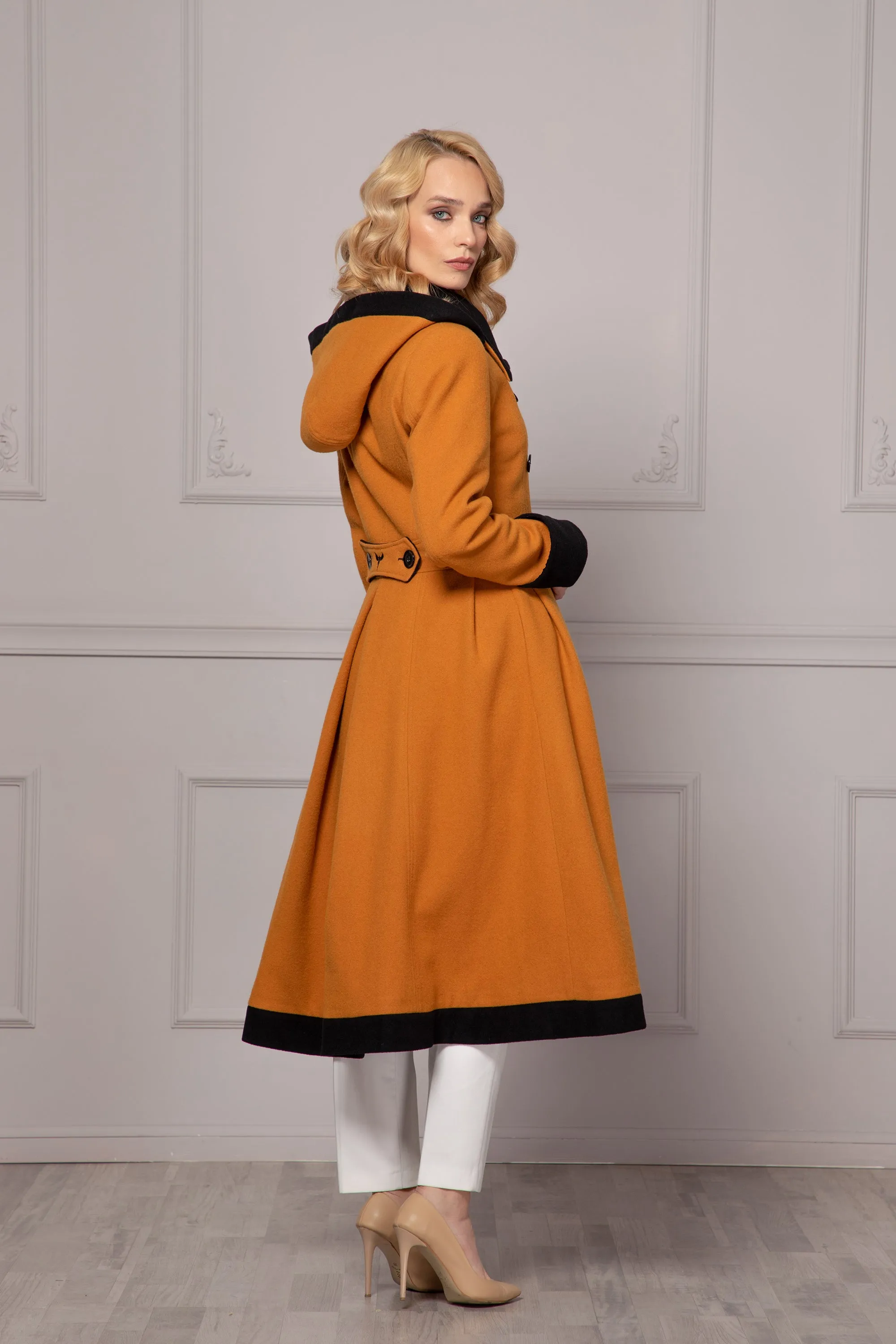 MUSTARD MIDI COAT