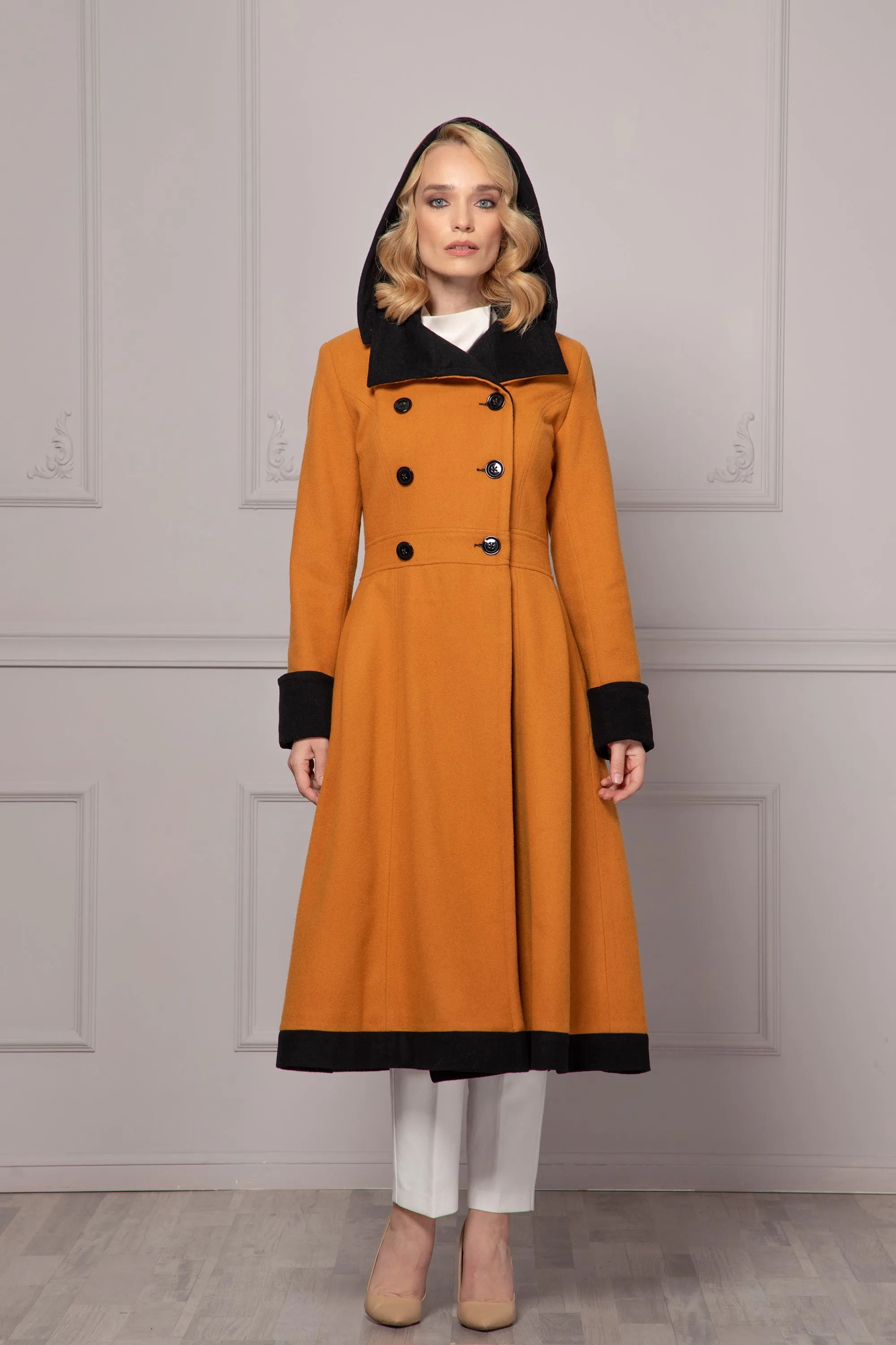 MUSTARD MIDI COAT