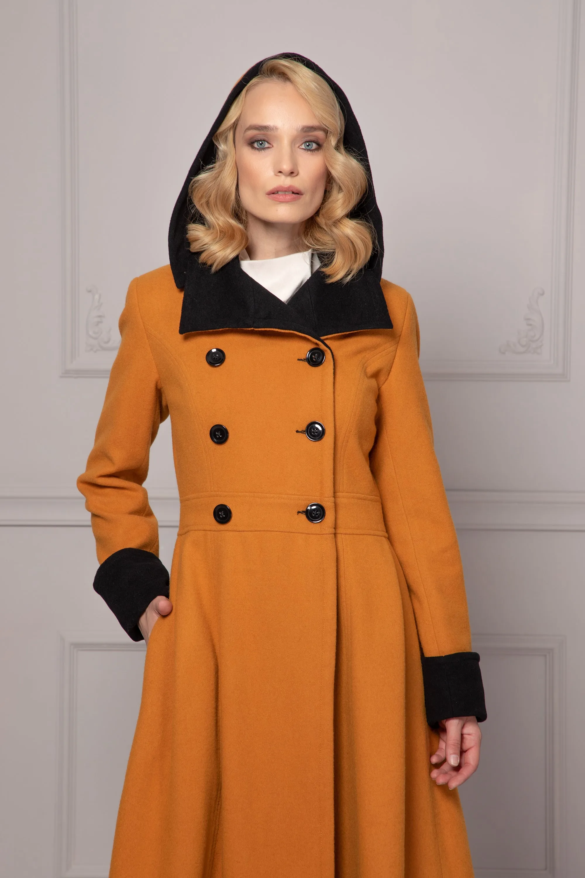 MUSTARD MIDI COAT