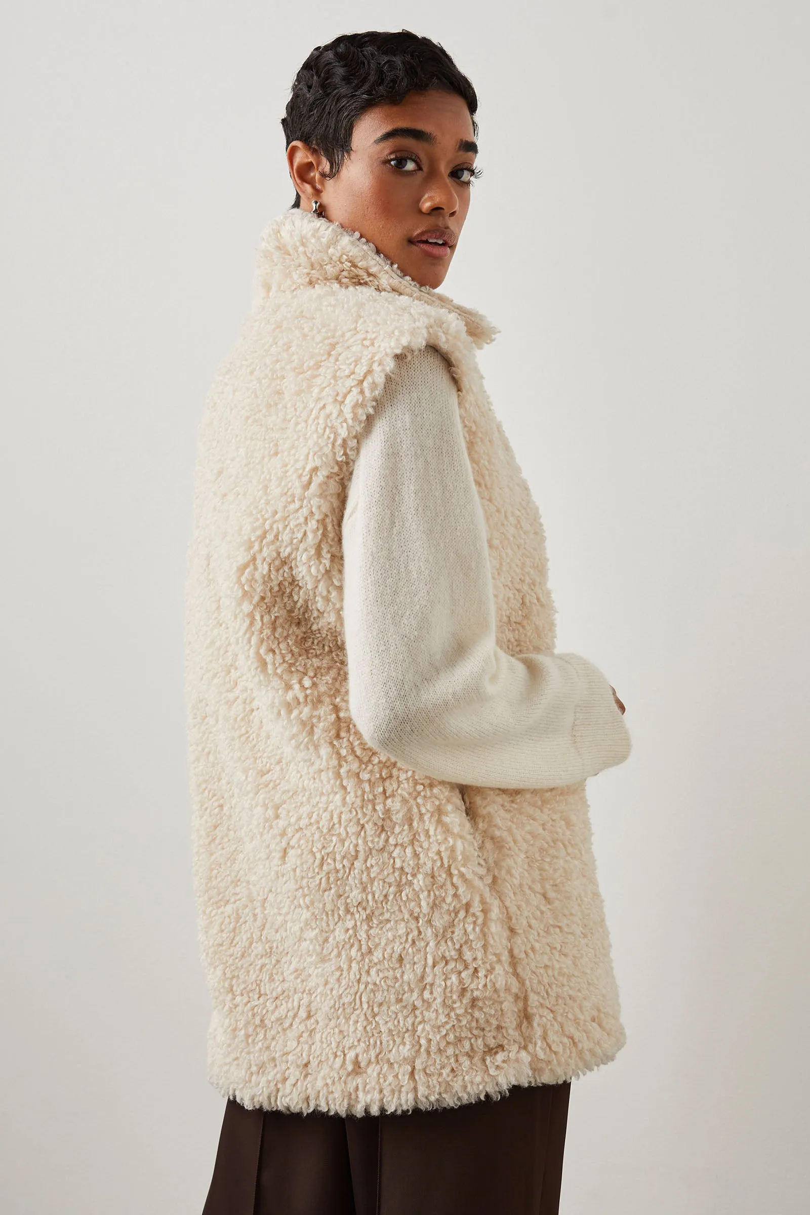 Orion Faux Shearling Vest Jacket