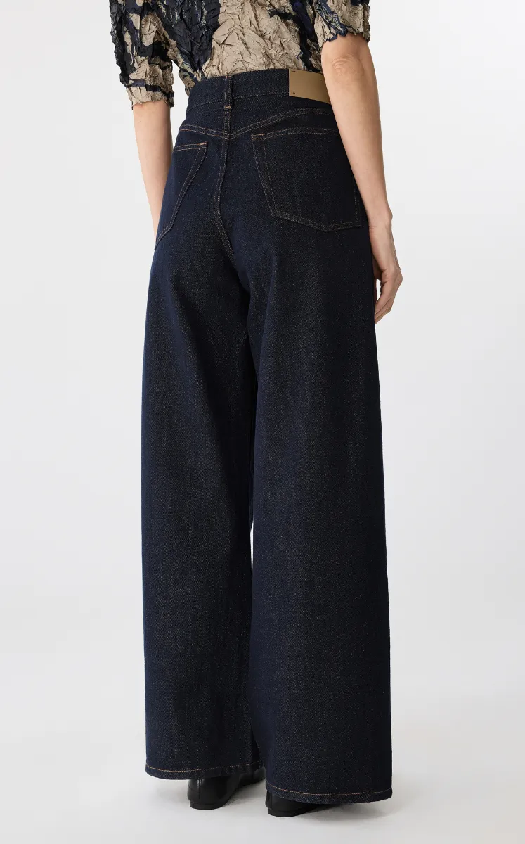 Pants / JNBY Cuffed Denim Wide-Leg Trousers