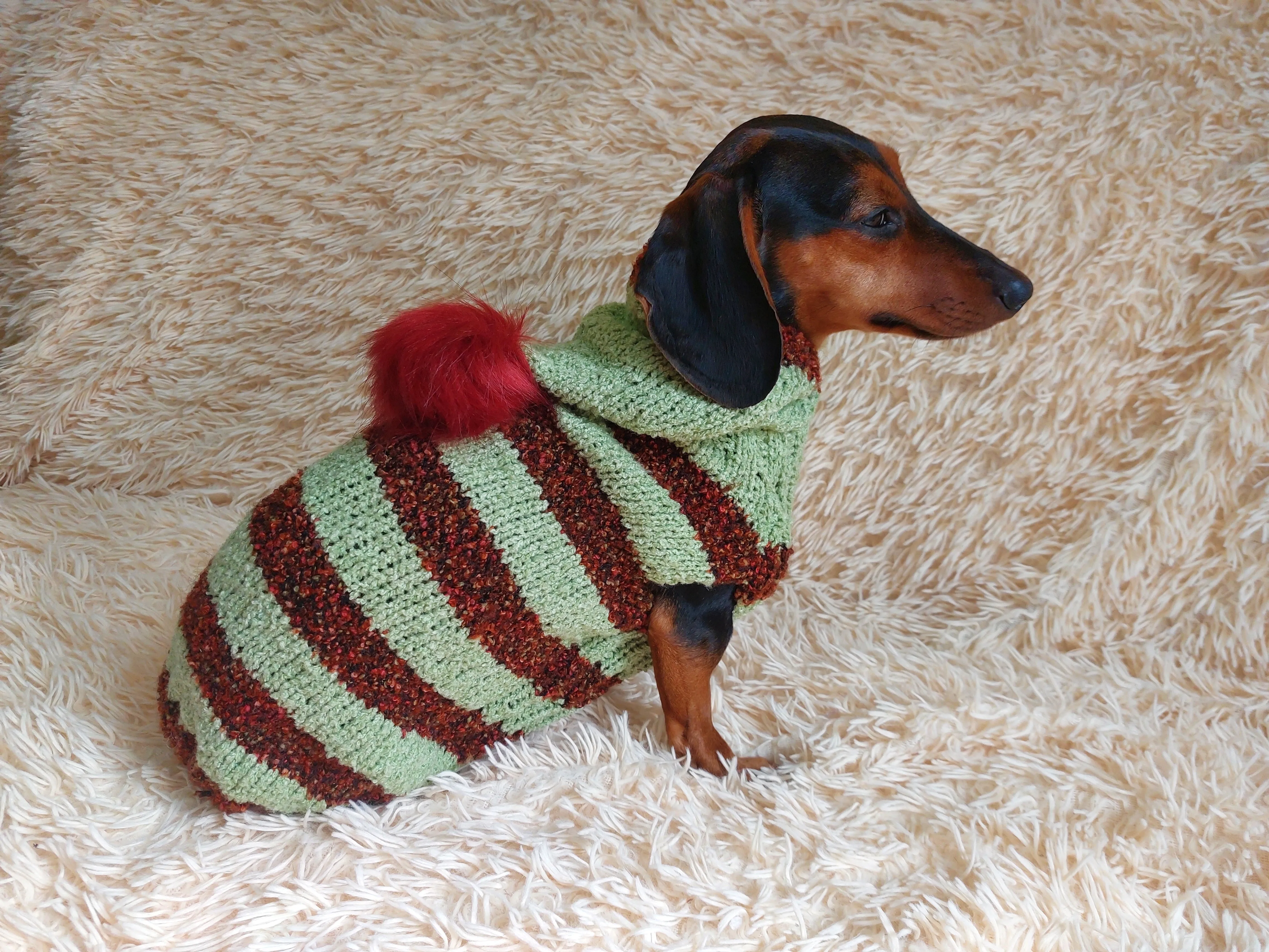 Plush pet hoodie,dog hoodie clothes,warm winter clothes hoodie for dachshund