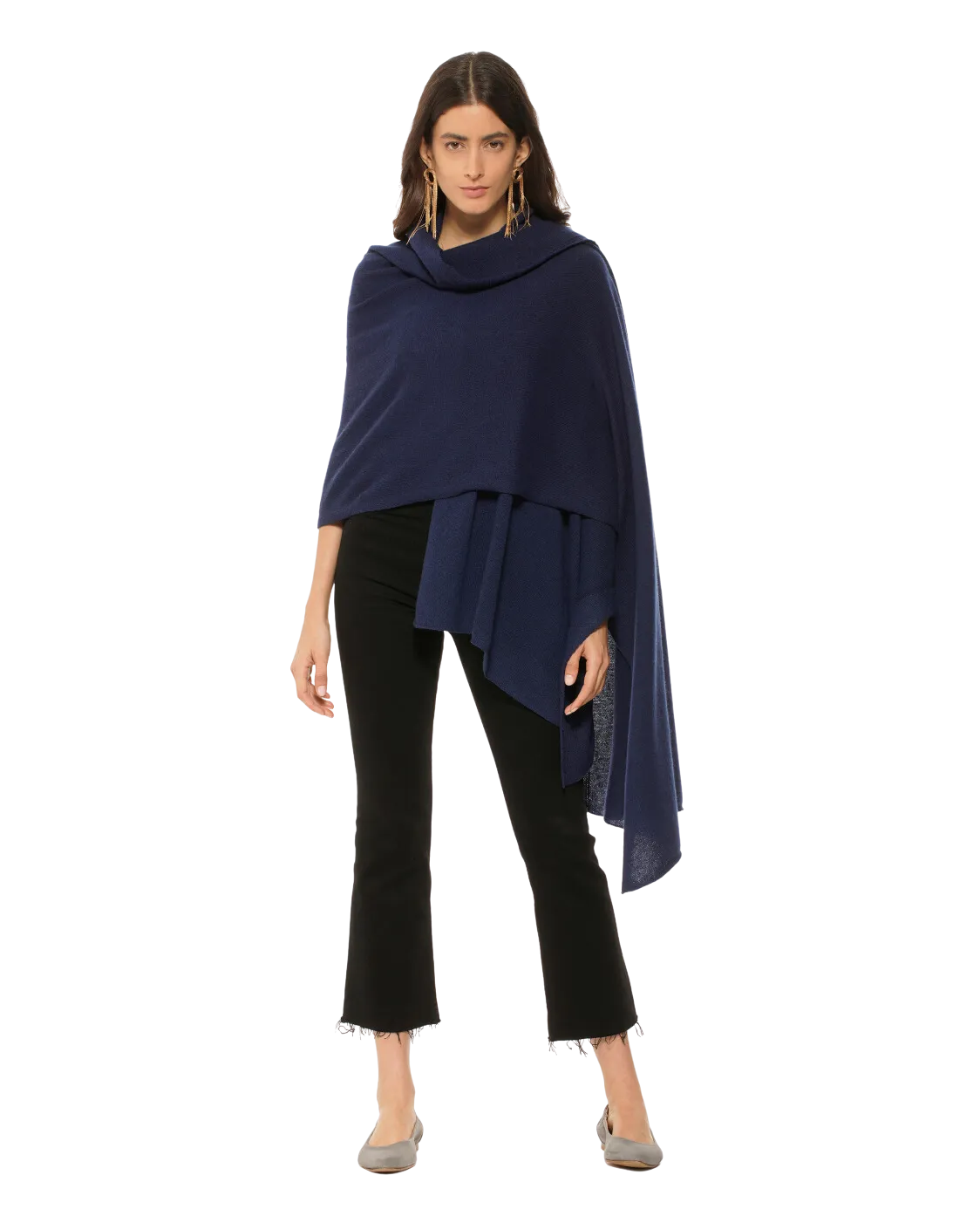 Pure Cashmere Maxi Wrap Black