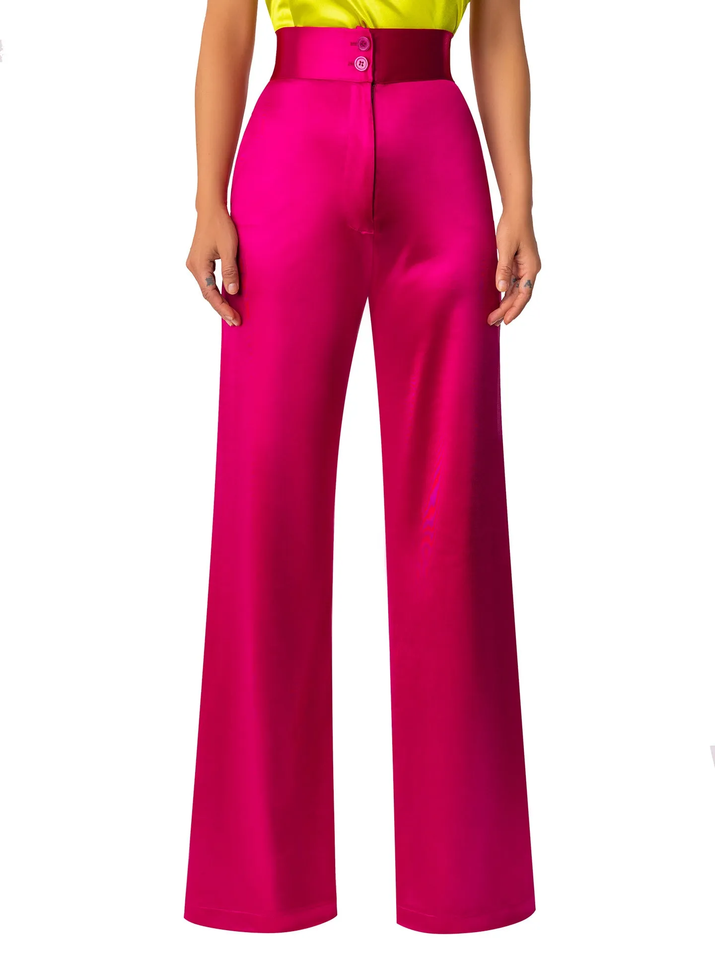 "Amethyst" Magenta High Waist Pants