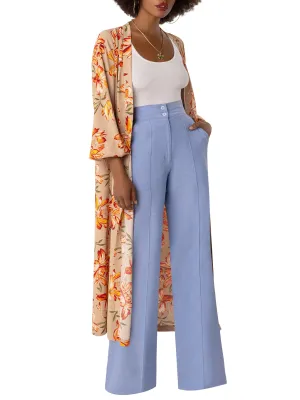 "Rio" Chambray High Waist Pants