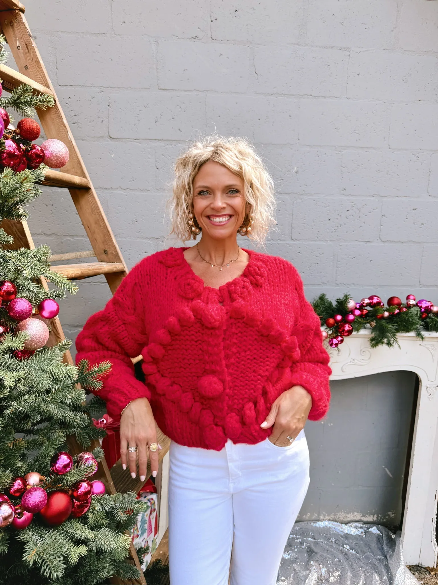 Red Chunky Sweater