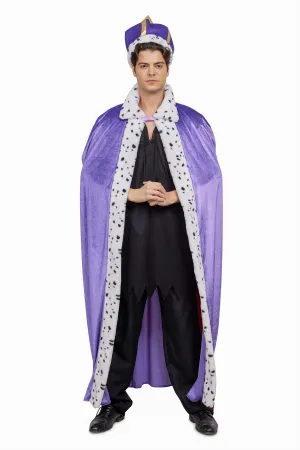 Royal King Cape and Crown Adult Costume Set | One Size Fits Most