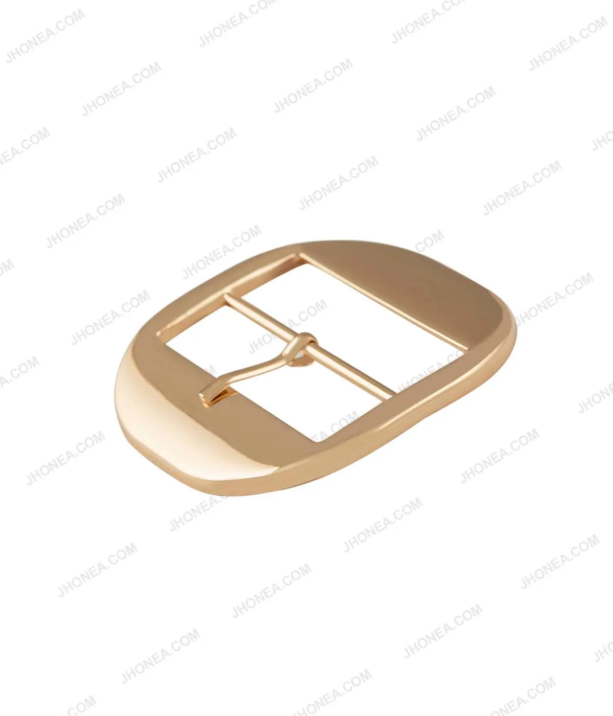 Shiny Smooth Fancy Rounded Square Frame Belt Buckle with Prong