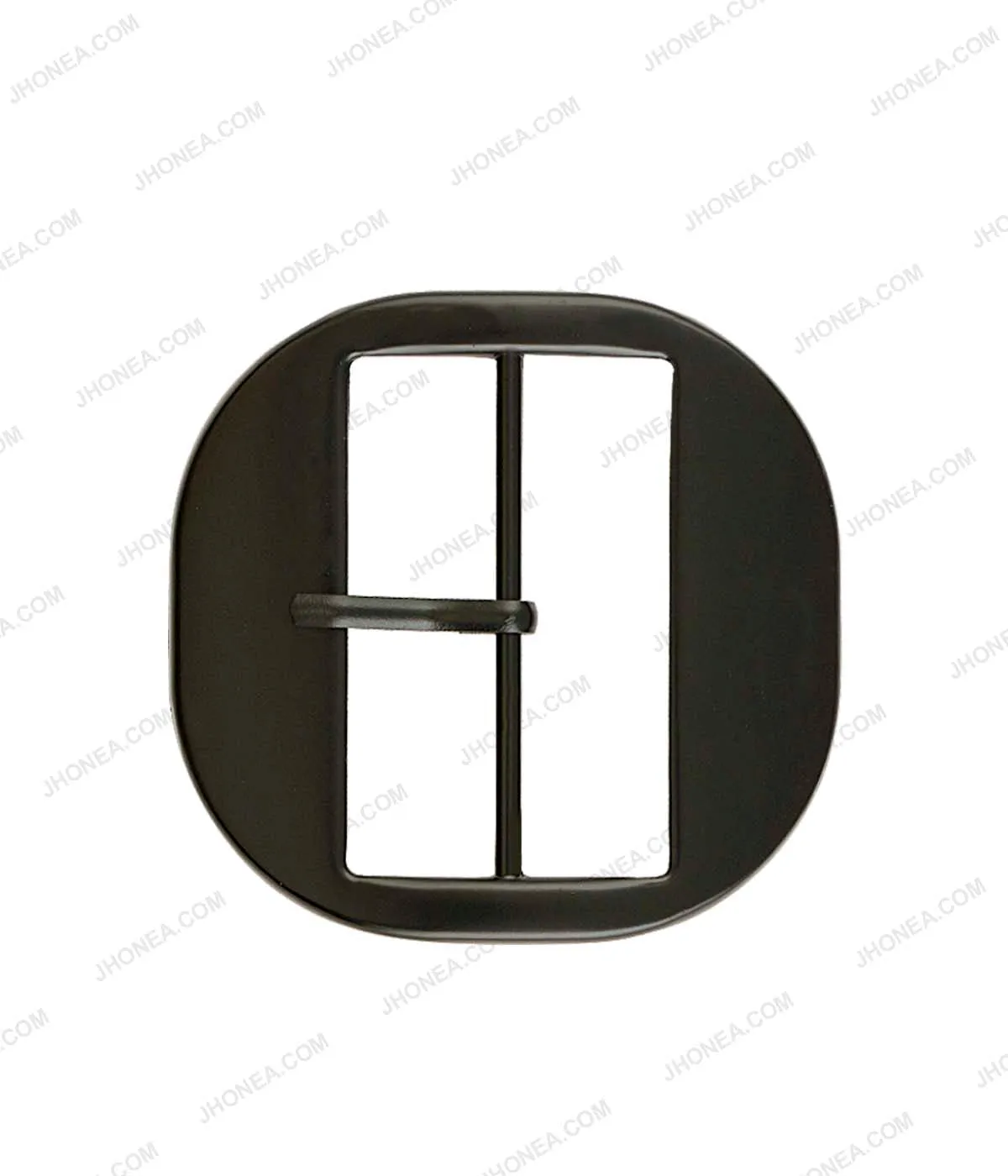 Shiny Smooth Fancy Rounded Square Frame Belt Buckle with Prong