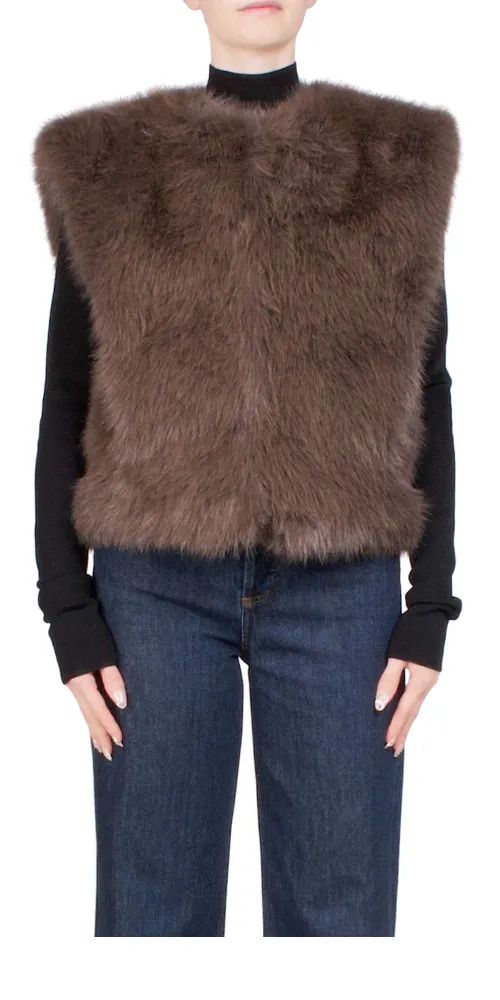 Shoreditch Ski Club x AGOLDE Fara Faux Fur Vest