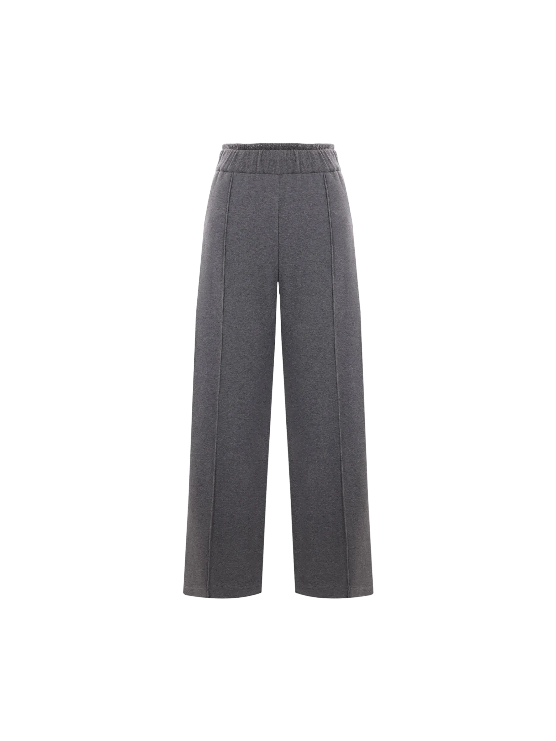 Smooth Terry Wide-Leg Trousers