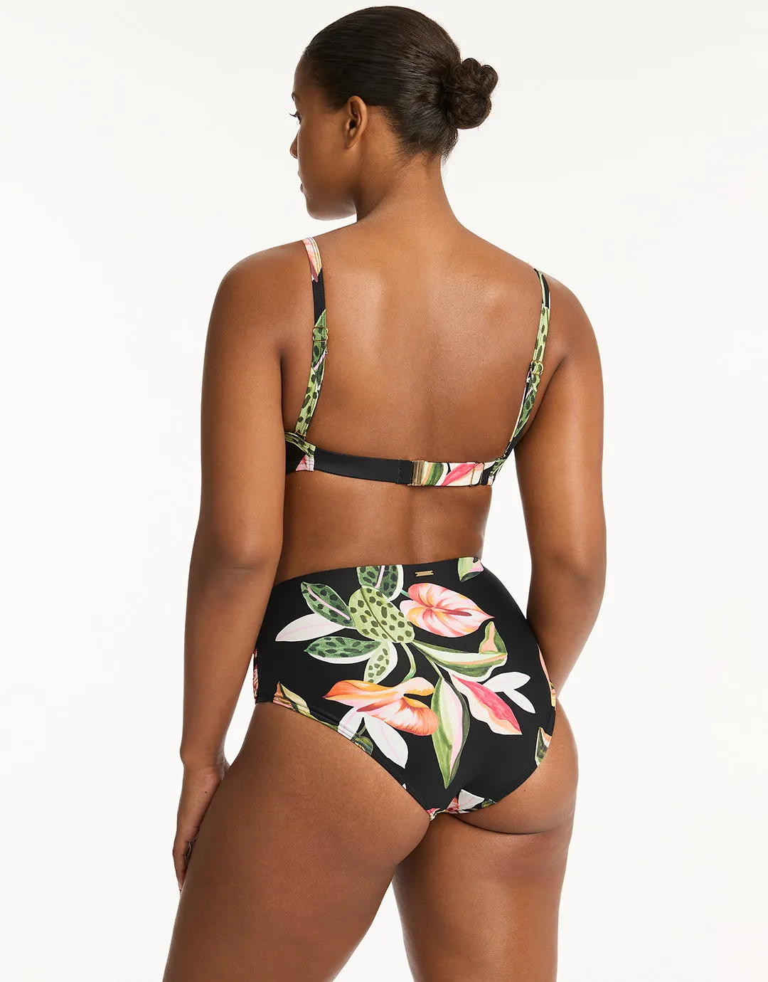 Sundown High Waist Gathered Side Bikini Pant