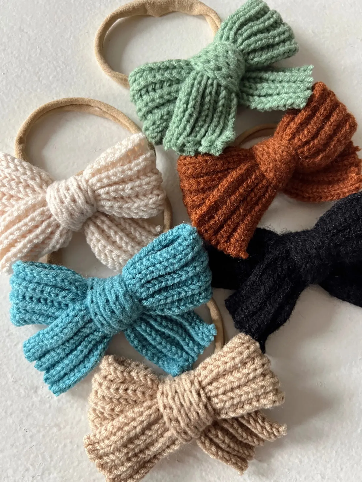 Sweater Bow Headband, Cerulean