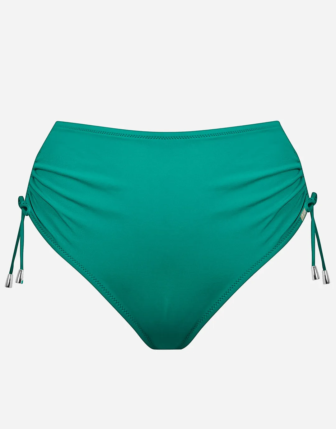 The Core High Waist Adjustable Bikini Pant - Palm Green