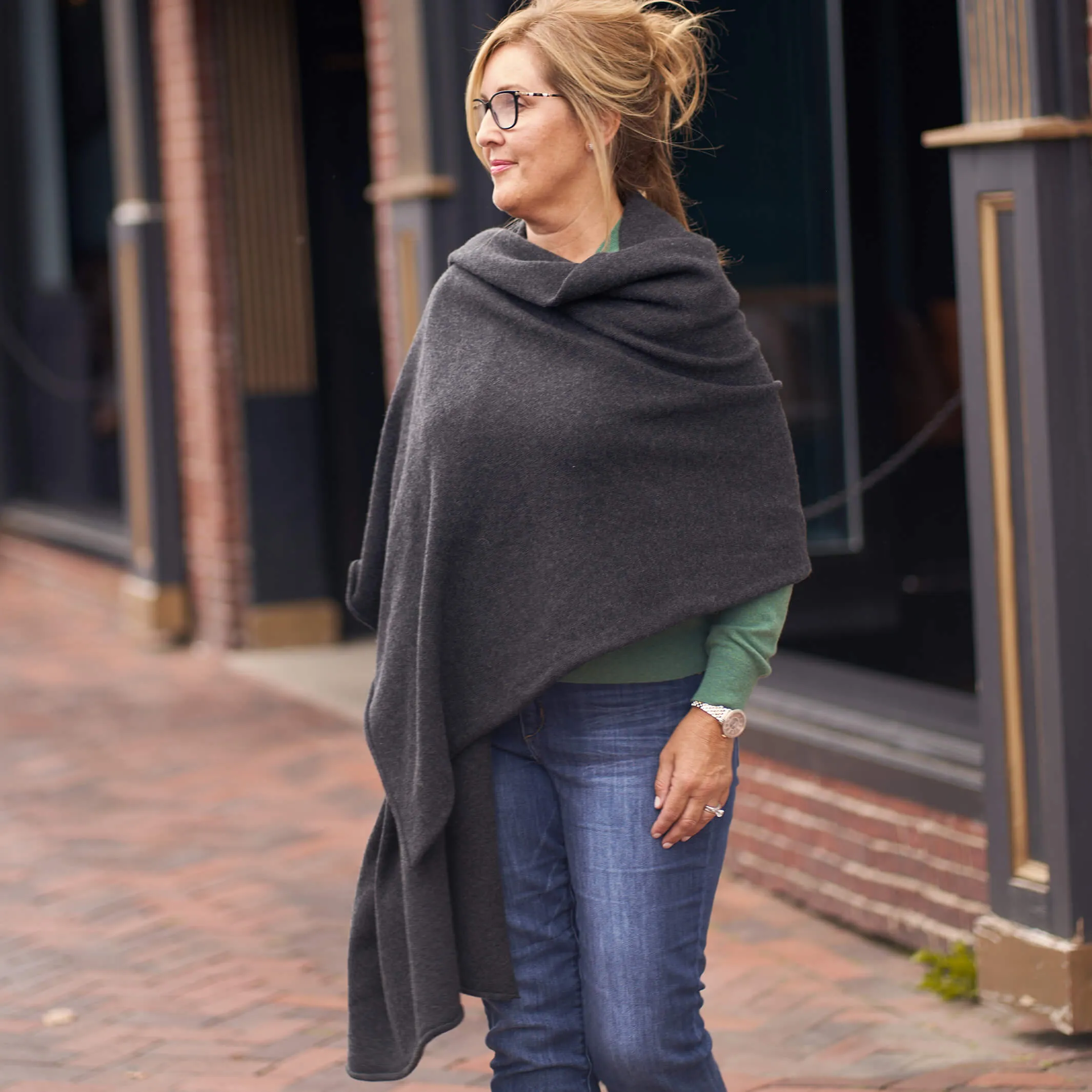 The Heather 4-Ply Cashmere Shawl Wrap