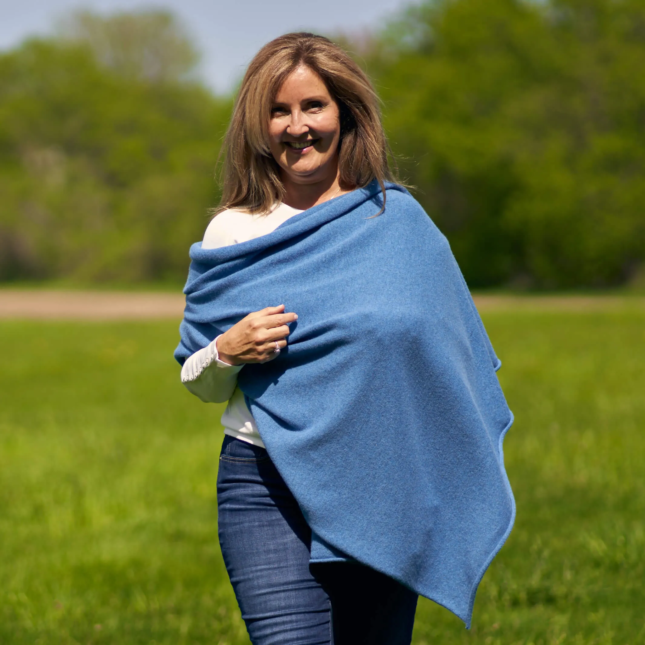 The Heather 4-Ply Cashmere Shawl Wrap