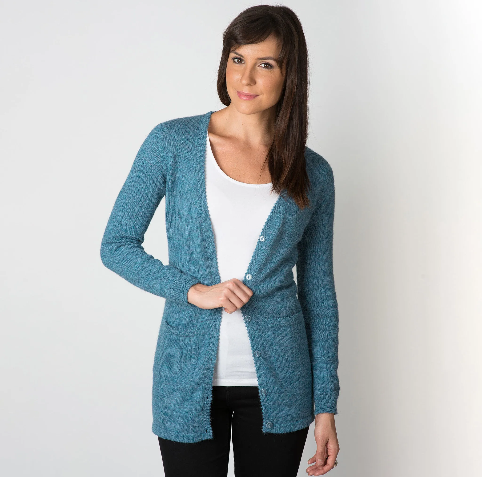 Timeless V-neck Alpaca Wool Cardigan