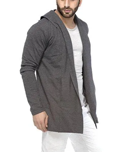 Tinted Men's Cotton Blend Hooded Cardigan