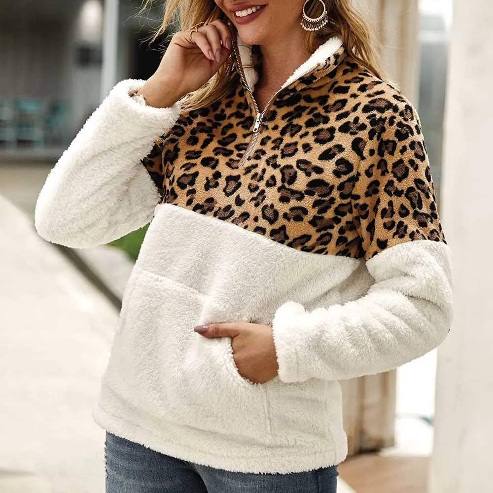 Two Toned Fuzzy Sherpa Fleece Pullover