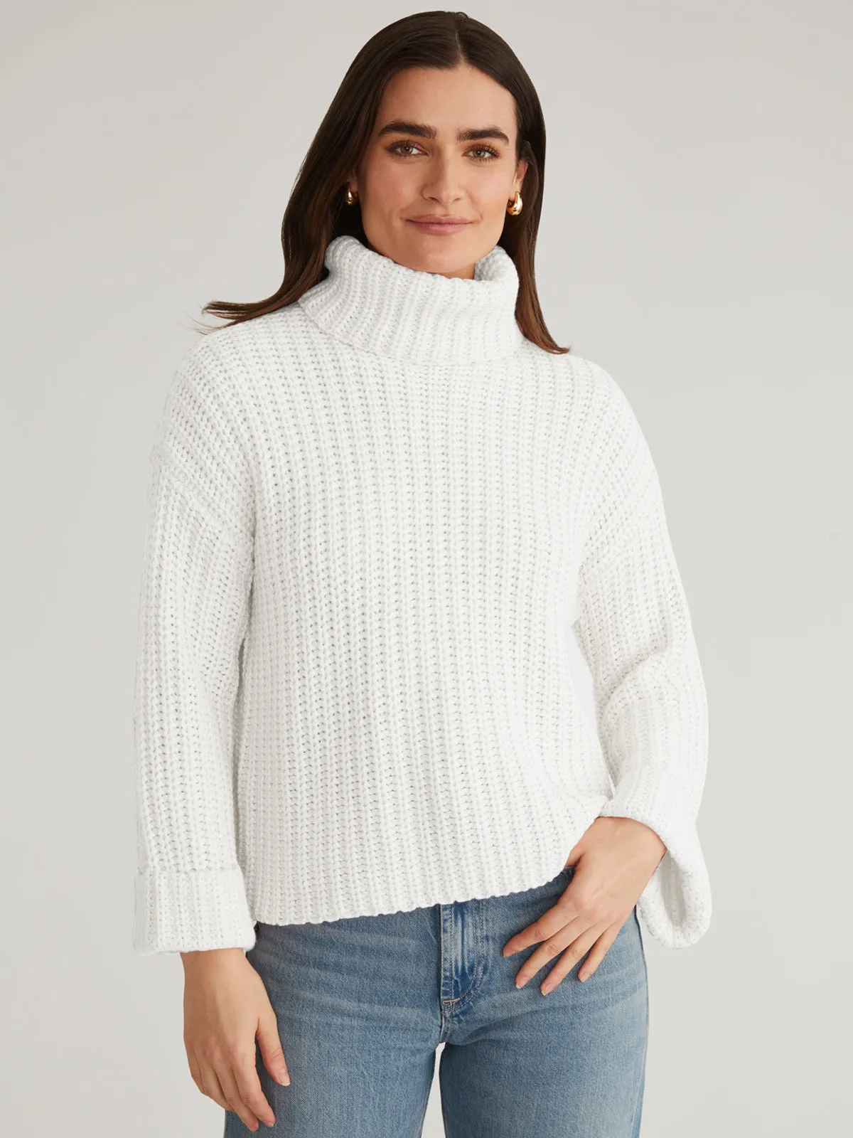 Vida: Turtleneck Shaker Pullover